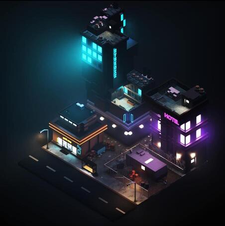 isometric 3d art I made posted to my monkeymadeit instagram account